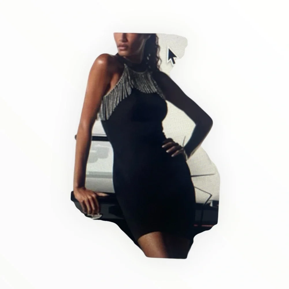 Michael Kors Black Dress‎ with Rhinestones